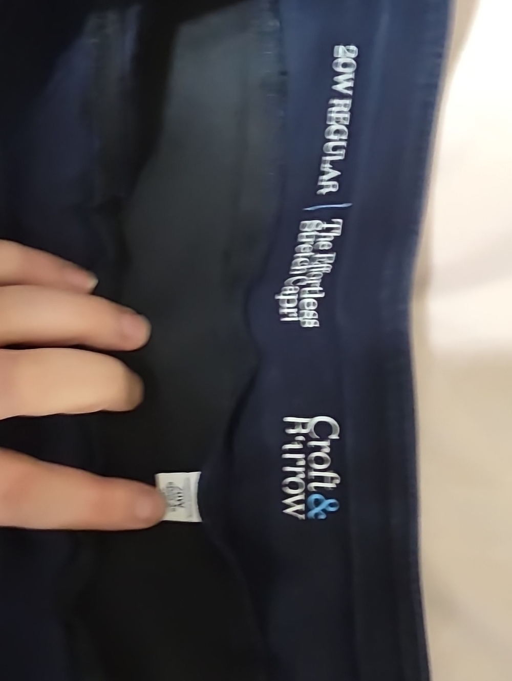croft & barrow Navy Blue Crewneck Pull On Capri